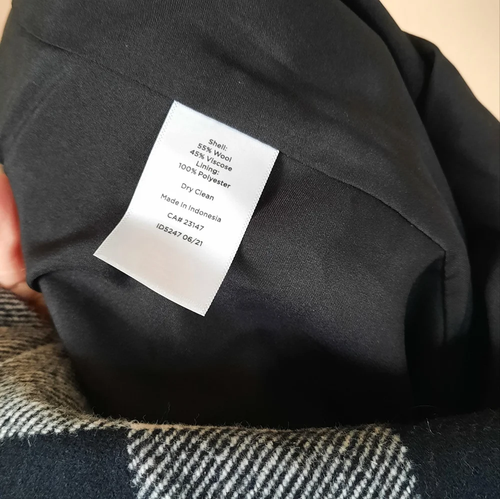 Talbots Gingham Buffalo Plaid wool blend skirt
